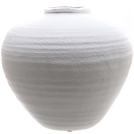 Matt White Ceramic Vase – 26cm, single vase front view