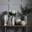 Matt White Ceramic Vase – 26cm, vase in a console display