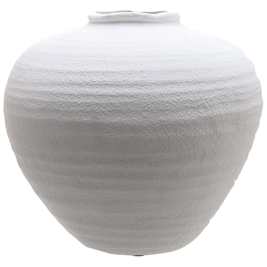 Large Matt White Ceramic Vase – 31.5cm, single large vase front view