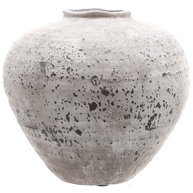Textured Stone-Effect Ceramic Vase – 26cm, single vase front view