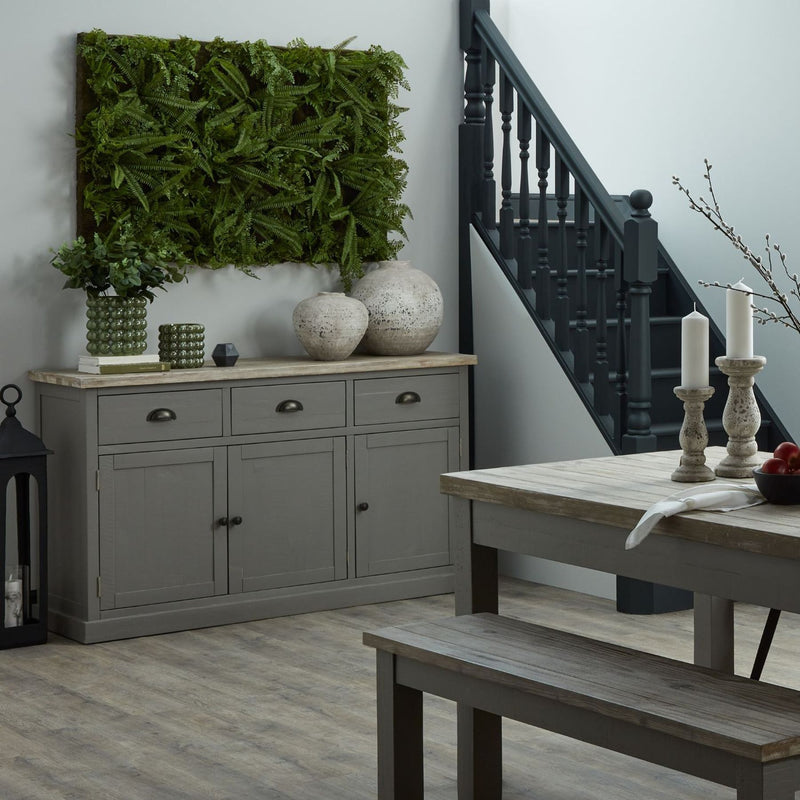 Textured Stone-Effect Ceramic Vase – 26cm, vase in a hallway furniture display