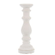 Matt White Ceramic Column Candle Holder – 45.5cm, single column candle holder front view