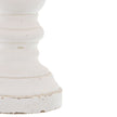Matt White Ceramic Column Candle Holder – 45.5cm, turned profile and matt white finish detail