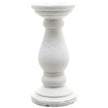 Matt White Ceramic Candle Holder – 38cm, single candle holder front view