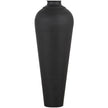 Matt Black Hammered Floor Vase with Lid – 80cm, single floor vase front view