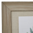 Fern Duo Watercolour Print in Washed Wood Frame – 50 × 60cm, washed wood frame detail