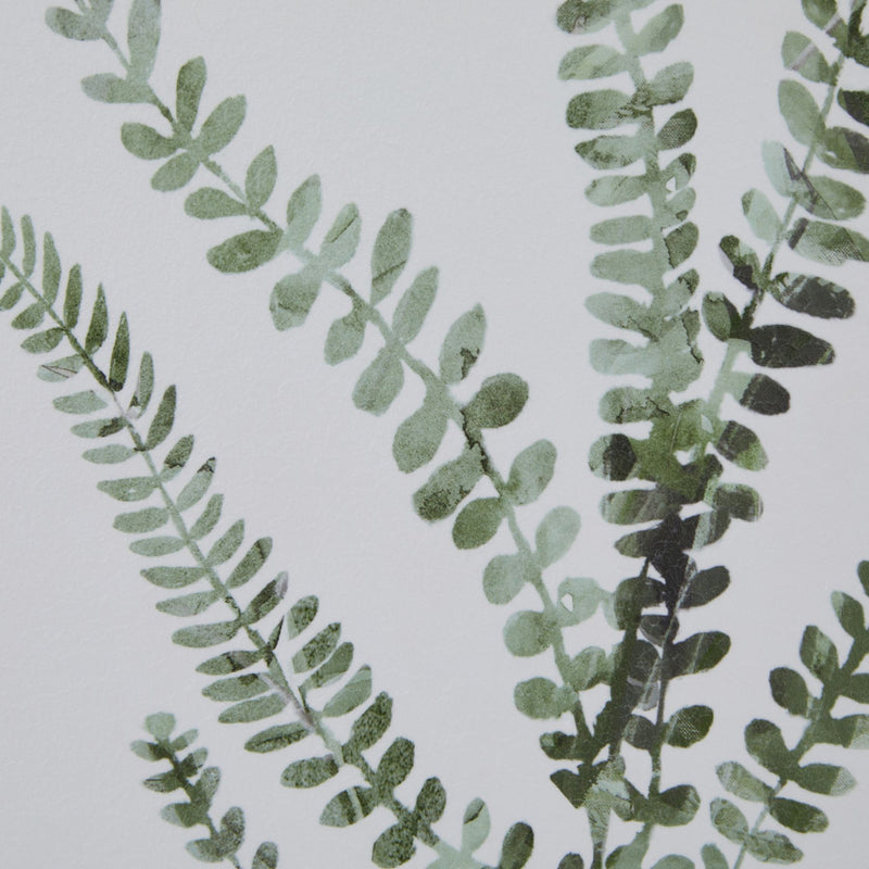 Delicate Fern Watercolour Print in Washed Wood Frame – 50 × 60cm, delicate fern print detail