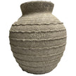 Large Tuscan Grey Ceramic Vase – 33cm, single vase front view