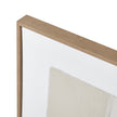 Contempo Alpha Abstract Framed Canvas – 75 × 95cm, wood frame corner detail