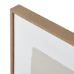 Contempo Beta Abstract Framed Canvas – 75 × 95cm, wood frame corner detail