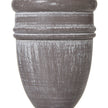 Metis Urn Wooden Table Lamp with Linen Shade – 26.5cm, urn-shaped wooden base detail