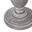 Metis Urn Wooden Table Lamp with Linen Shade – 26.5cm, weathered base detail