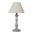 Augusta Column Wooden Table Lamp with Linen Shade – 31cm, full product view