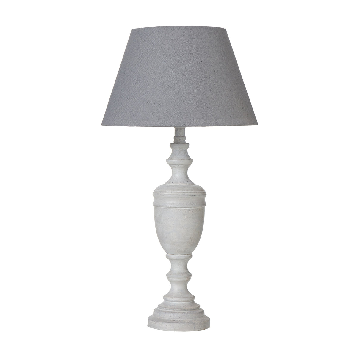 Lentia Urn Wooden Table Lamp with Linen Shade – 45.5cm, full product view