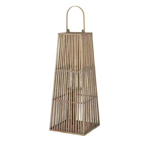 Large Wicker Silo Lantern with Glass Holder – 88cm, single large silo lantern front view