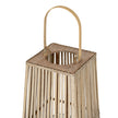 Large Wicker Silo Lantern with Glass Holder – 88cm, handle and open top detail