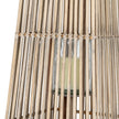 Large Wicker Silo Lantern with Glass Holder – 88cm, glass candle holder and woven structure detail