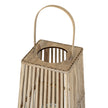 Wicker Silo Lantern with Glass Holder – 67cm, handle and open top detail