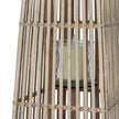 Wicker Silo Lantern with Glass Holder – 67cm, glass candle holder and woven structure detail