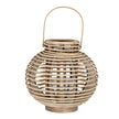 Large Round Willow Lantern with Glass Holder – 35cm, single round willow lantern front view