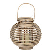 Large Round Willow Lantern with Glass Holder – 35cm, single lantern alternate angle
