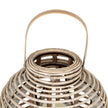 Large Round Willow Lantern with Glass Holder – 35cm, arched handle and open top detail