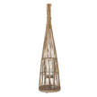 Tall Conical Wicker LED Lantern – 130cm, single tall conical lantern with lights off