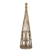 Medium Conical Wicker LED Lantern – 110cm, single medium conical lantern with lights off