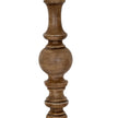 Brown Resin Floor Lamp with Edged Linen Shade – 154cm, sculptural resin stem detail