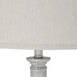 Stella White Table Lamp with Linen Shade – 74cm, shade and base detail