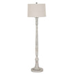 White Resin Floor Lamp with Linen Shade – 154cm, complete floor lamp alternate view
