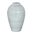 White Olpe Ceramic Vase – 30cm, single vase front view