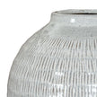 White Olpe Ceramic Vase – 30cm, glazed ceramic texture detail