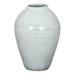 Large White Olpe Ceramic Vase – 44cm, single vase front view