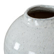 Large White Olpe Ceramic Vase – 44cm, open rim detail