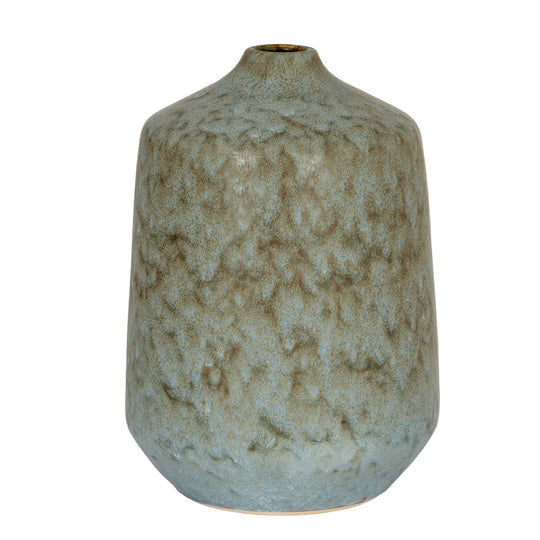 Grey Ceramic Bottle Vase – 30cm, single bottle vase front view