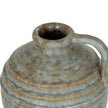 Grey Ceramic Jug Vase – 23cm, open rim and handle detail