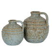 Grey Ceramic Jug Vase – 23cm, two coordinating jug vases shown together