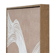 Clayre Textured Line Art in Wood Frame – 60 × 80cm, wood frame angle detail
