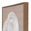 Lunora Textured Line Art in Wood Frame – 60 × 80cm, wood frame angle detail