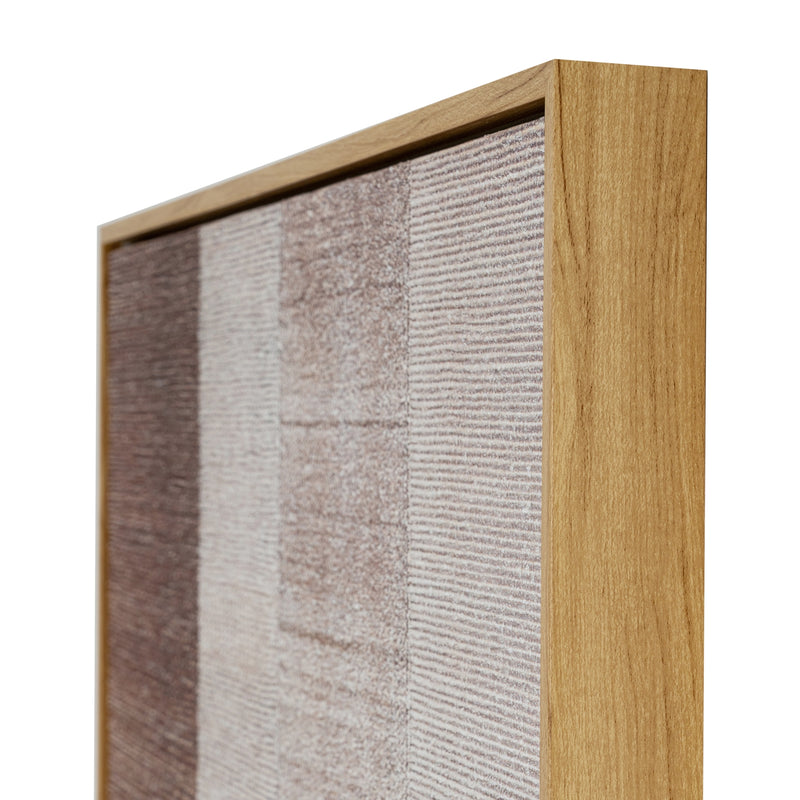 Ivora Hand-Painted Canvas in Wood Frame – 80 × 100cm, wood frame angle detail