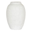 Tall White Ceramic Vase – 35cm, single tall vase front view