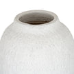 Tall White Ceramic Vase – 35cm, open rim detail