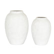 Tall White Ceramic Vase – 35cm, two coordinating sizes shown together