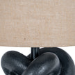 Black Knot Table Lamp with Hessian Shade – 51cm, hessian shade detail