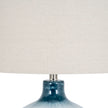 Ocean Shadows Glass Table Lamp with Linen Shade – 63.5cm, linen shade detail