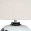 Midnight Shadows Glass Table Lamp with Linen Shade – 61cm, linen shade detail