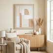 Portina Linen-Textured Canvas in Wood Frame – 80 × 100cm, styled room view