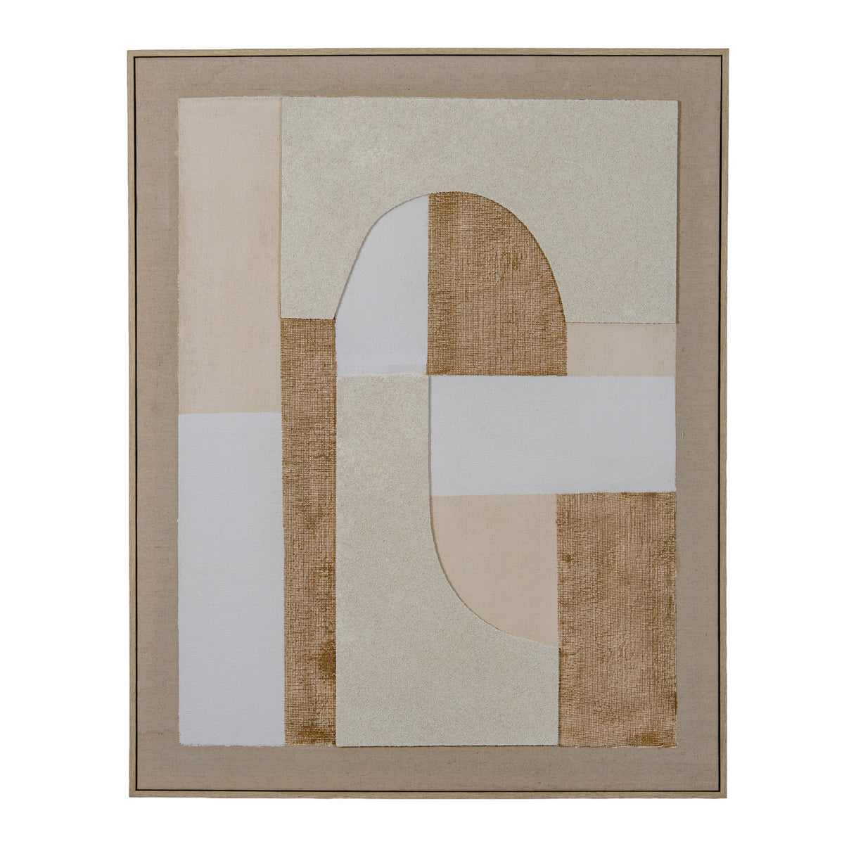 Portina Linen-Textured Canvas in Wood Frame – 80 × 100cm, full artwork view