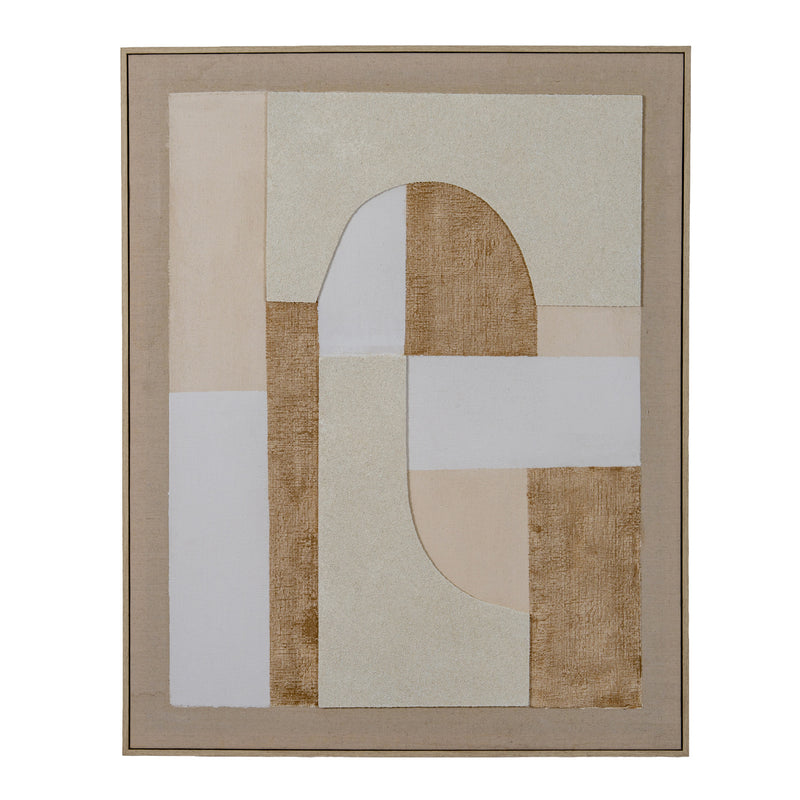 Portina Linen-Textured Canvas in Wood Frame – 80 × 100cm, full artwork view